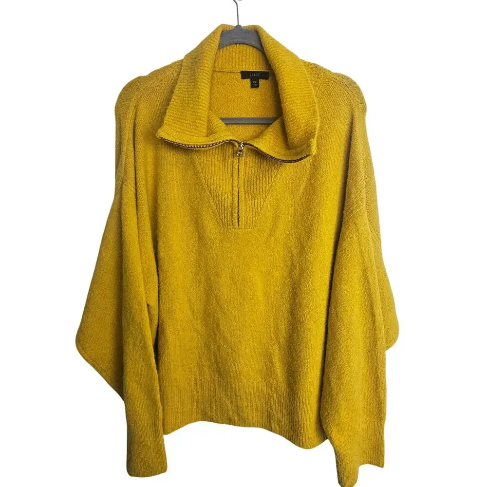 J. Crew Womens Wool Alpaca Pullover Sweater Plus Size 2X Preppy Cottagecore